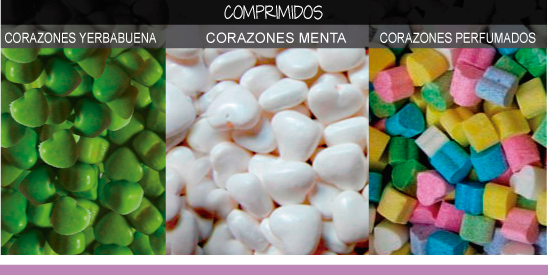 dulces publicitarios comprimidos